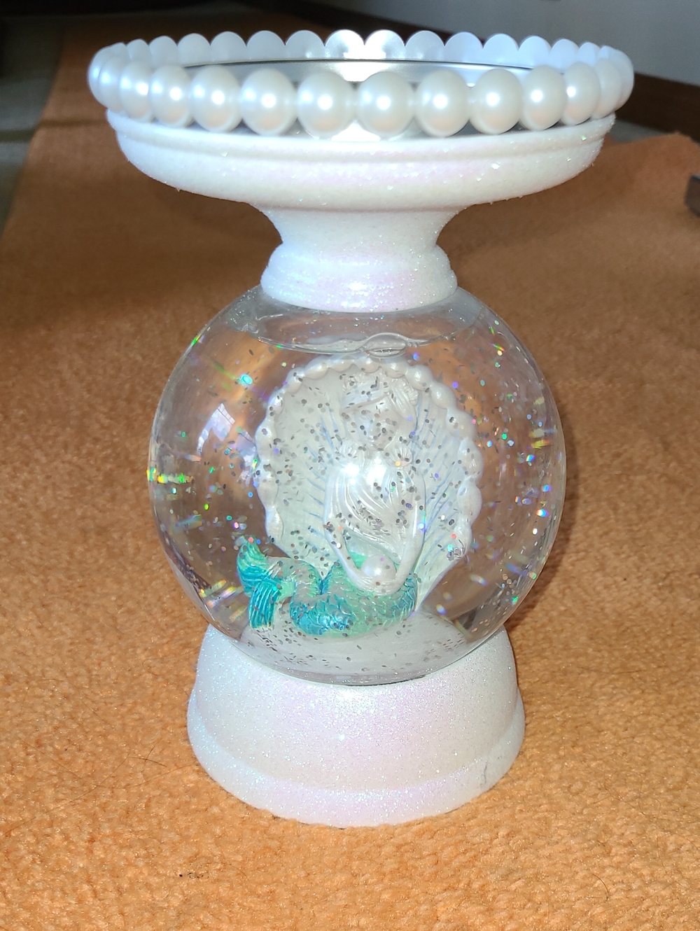 Bath& Body Mermaid Globe On pedestal